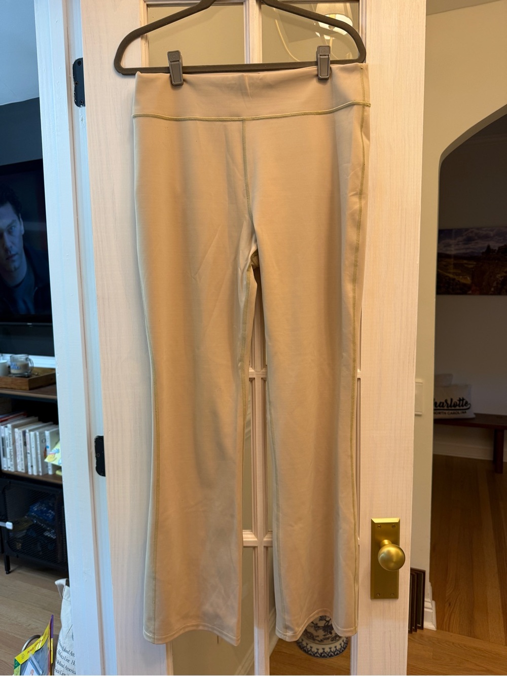 Outdoor Voices Tan Boot Cut Flare Pants